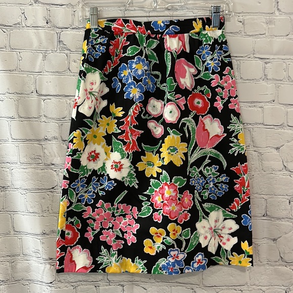 Rare Talbots Vintage Union Labeled Floral Two Piece Skirt Set SZ 4 - Picture 3 of 12